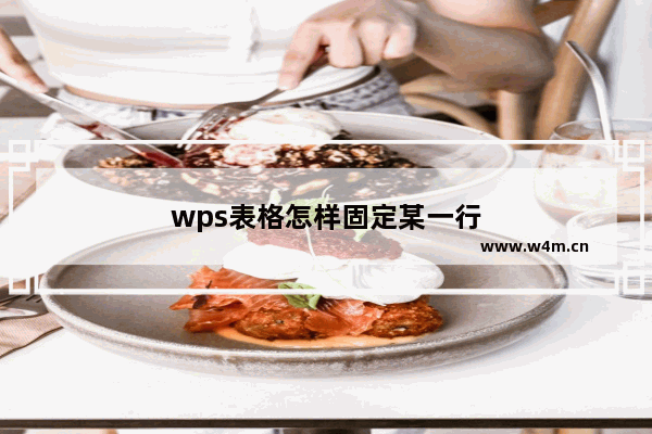 wps表格怎样固定某一行