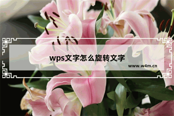 wps文字怎么旋转文字