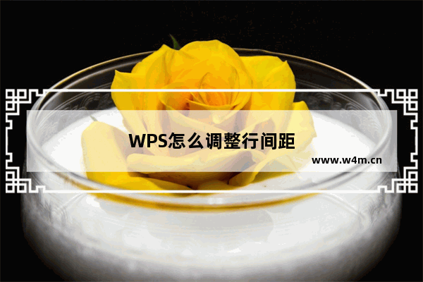 WPS怎么调整行间距