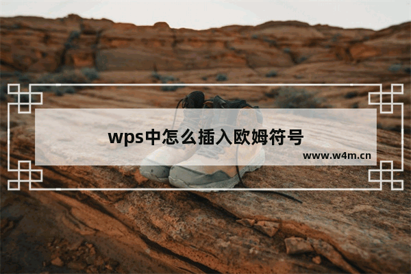 wps中怎么插入欧姆符号