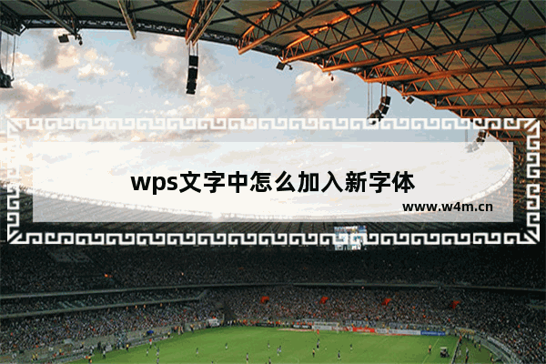 wps文字中怎么加入新字体