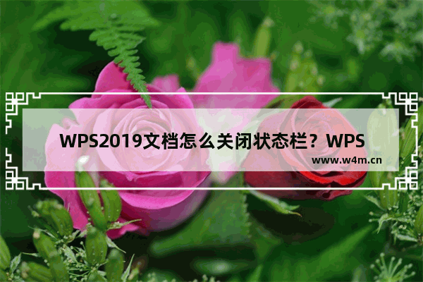 WPS2019文档怎么关闭状态栏？WPS2019开启/关闭状态栏方法