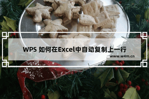 WPS 如何在Excel中自动复制上一行内容