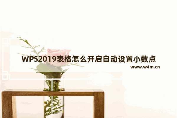 WPS2019表格怎么开启自动设置小数点位数?