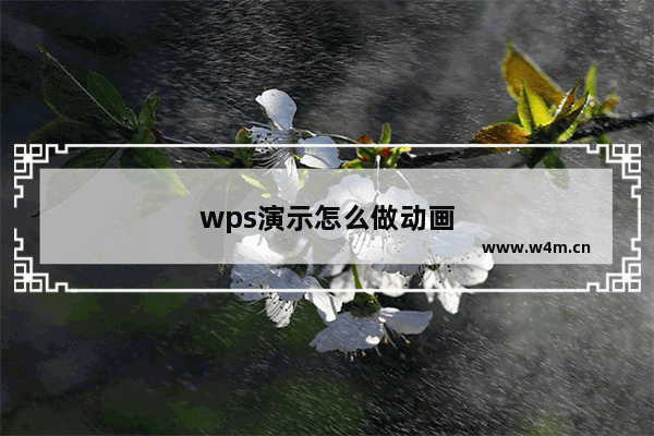 wps演示怎么做动画