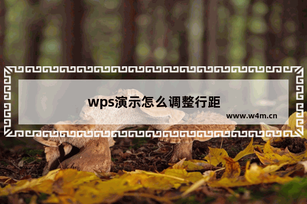 wps演示怎么调整行距