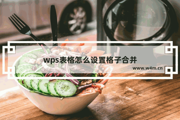 wps表格怎么设置格子合并