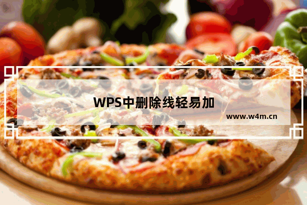 WPS中删除线轻易加