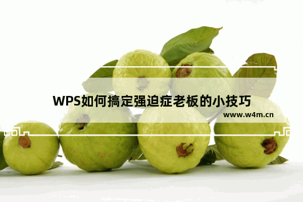 WPS如何搞定强迫症老板的小技巧