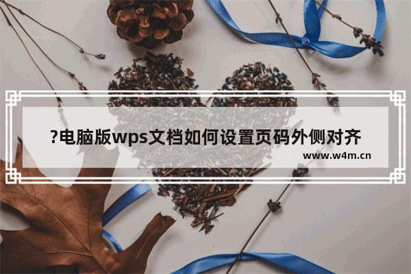 ?电脑版wps文档如何设置页码外侧对齐