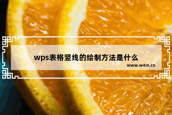 wps表格竖线的绘制方法是什么