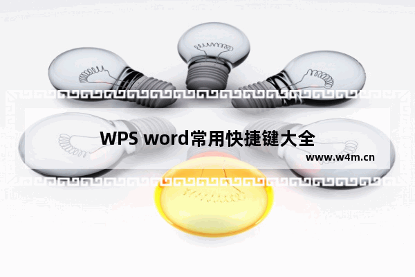 WPS word常用快捷键大全