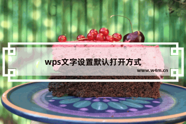 wps文字设置默认打开方式