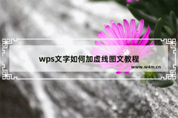 wps文字如何加虚线图文教程