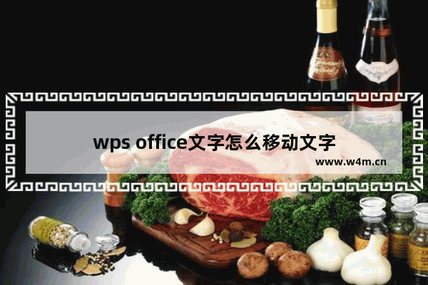 wps office文字怎么移动文字