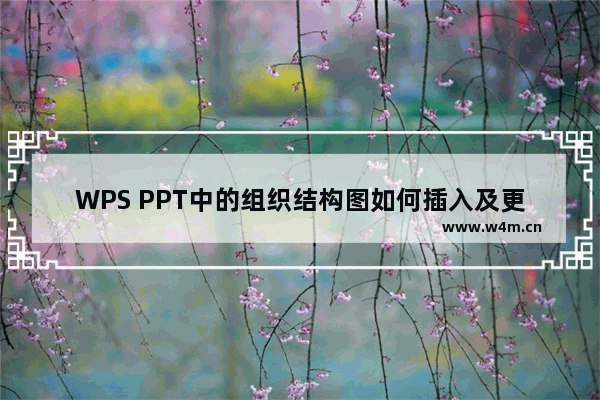 WPS PPT中的组织结构图如何插入及更改(默认是固定的)