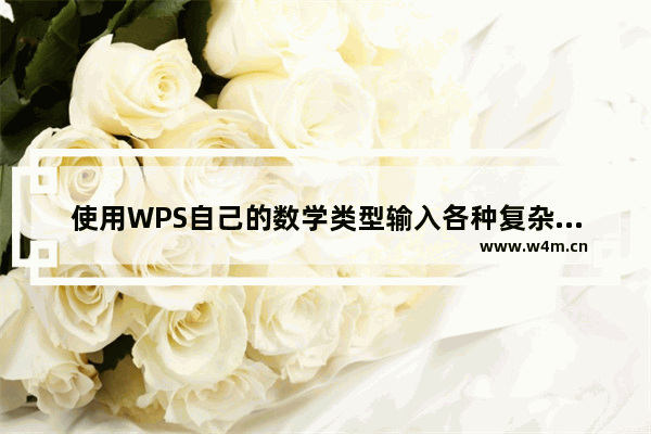 使用WPS自己的数学类型输入各种复杂的数学和化学公式