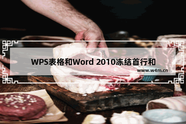 WPS表格和Word 2010冻结首行和首列图文教程