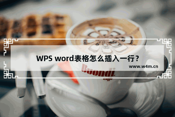 WPS word表格怎么插入一行？