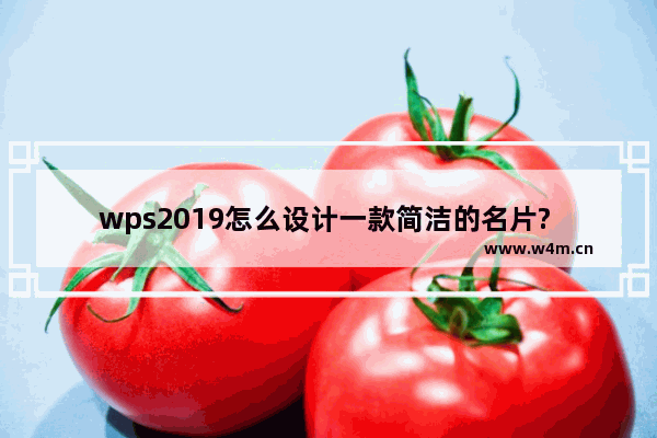 wps2019怎么设计一款简洁的名片? wps名片设计方法