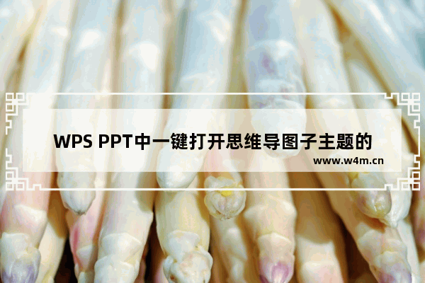 WPS PPT中一键打开思维导图子主题的方法