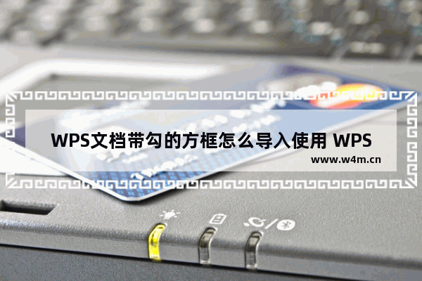 WPS文档带勾的方框怎么导入使用 WPS文档带勾的方框导入使用教学