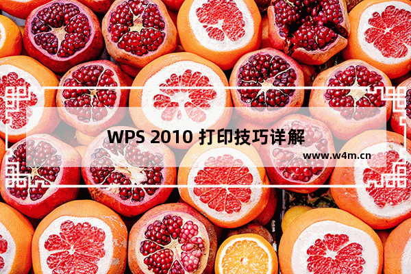 WPS 2010 打印技巧详解