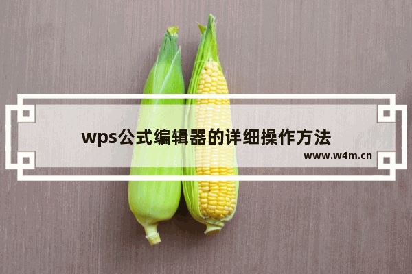 wps公式编辑器的详细操作方法