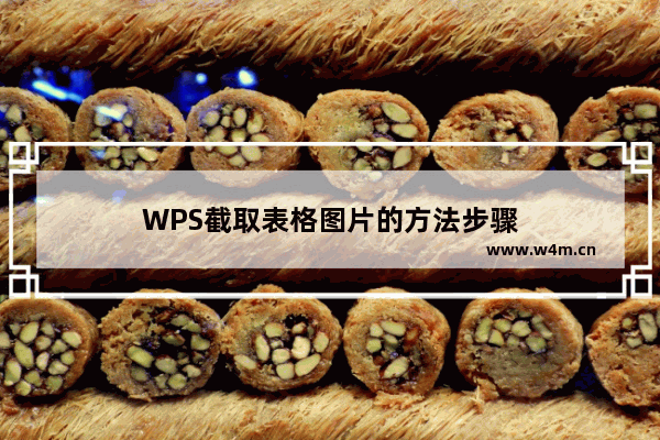 WPS截取表格图片的方法步骤