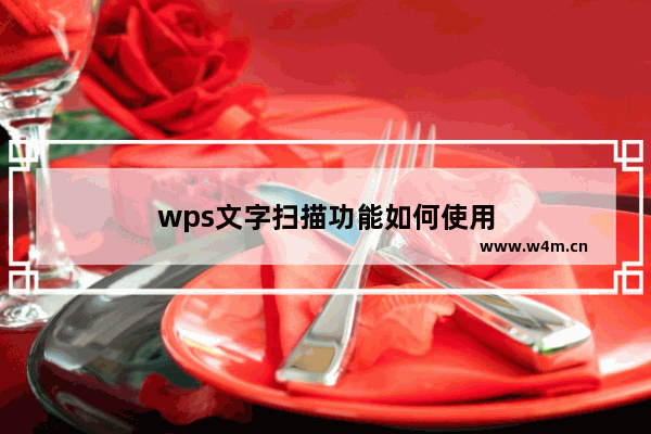 wps文字扫描功能如何使用