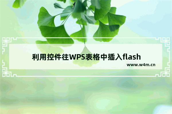 利用控件往WPS表格中插入flash