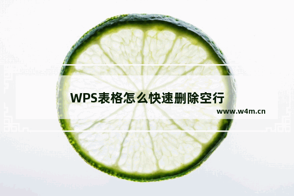 WPS表格怎么快速删除空行