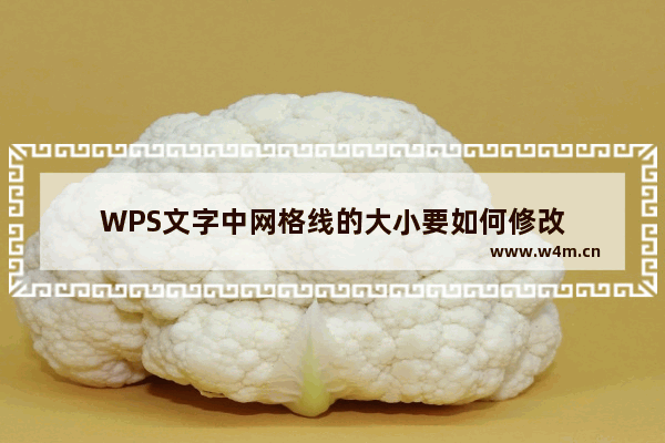 WPS文字中网格线的大小要如何修改