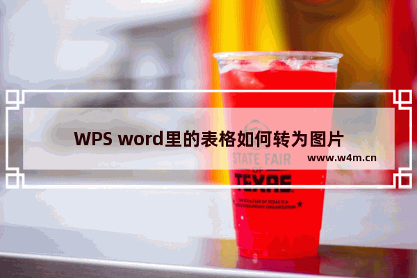 WPS word里的表格如何转为图片