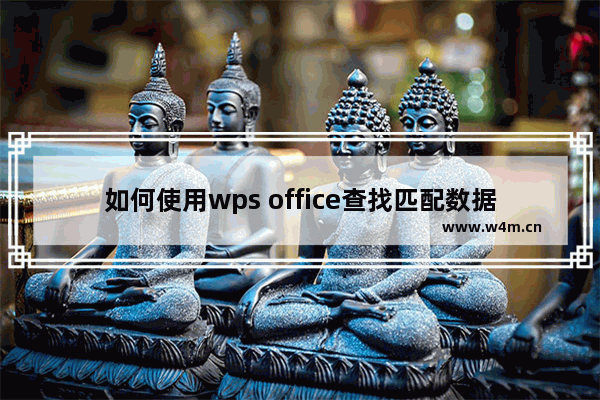 如何使用wps office查找匹配数据？