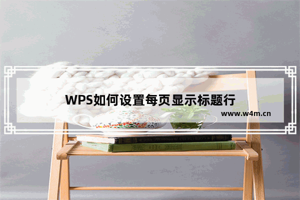 WPS如何设置每页显示标题行