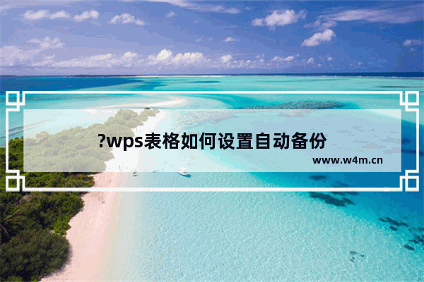 ?wps表格如何设置自动备份