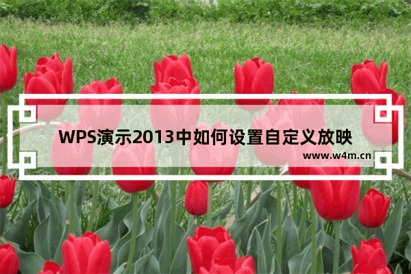 WPS演示2013中如何设置自定义放映