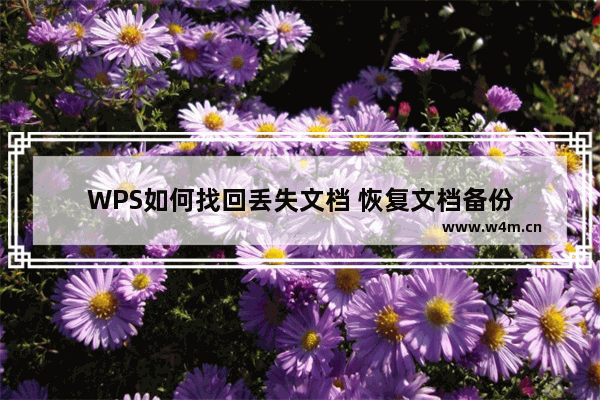 WPS如何找回丢失文档 恢复文档备份