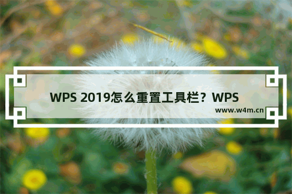 WPS 2019怎么重置工具栏？WPS 2019重置工具栏教程