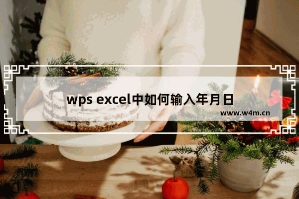 wps excel中如何输入年月日