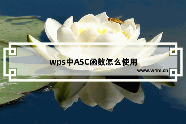 wps中ASC函数怎么使用