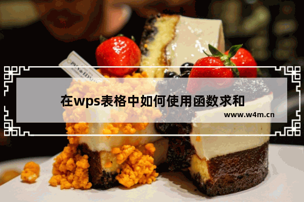 在wps表格中如何使用函数求和