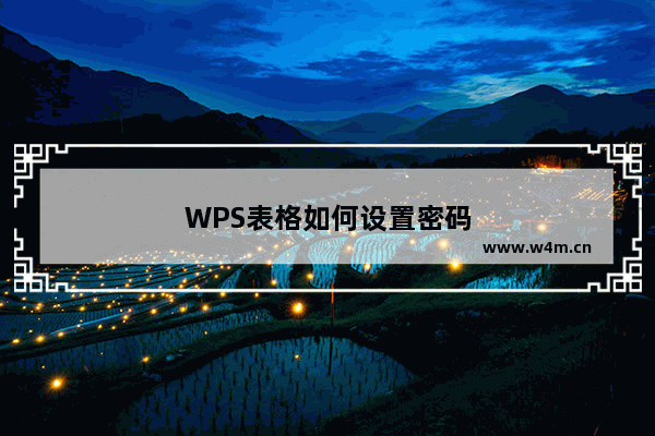 WPS表格如何设置密码