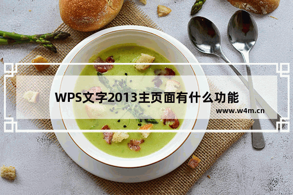 WPS文字2013主页面有什么功能