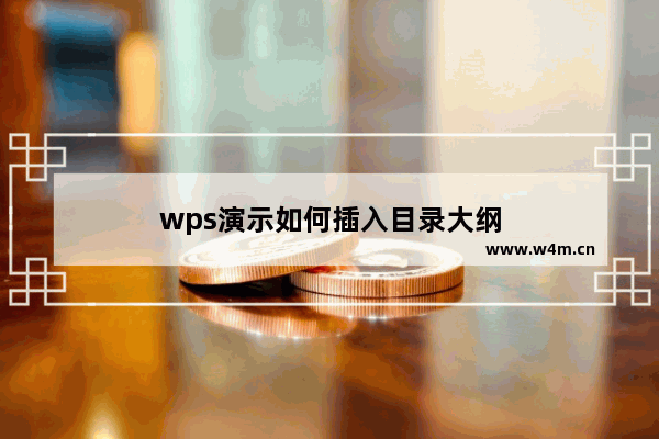 wps演示如何插入目录大纲