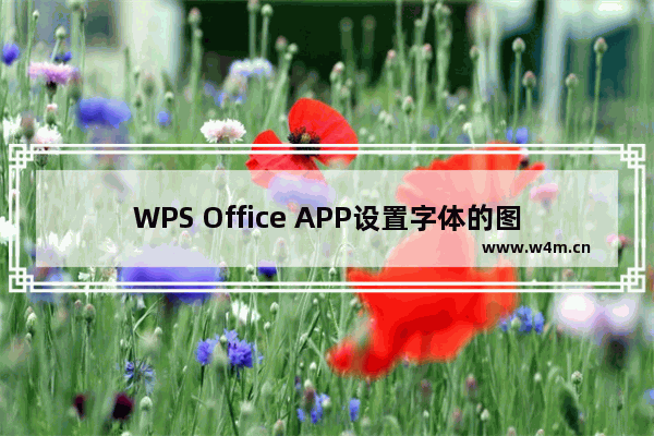 WPS Office APP设置字体的图文教程