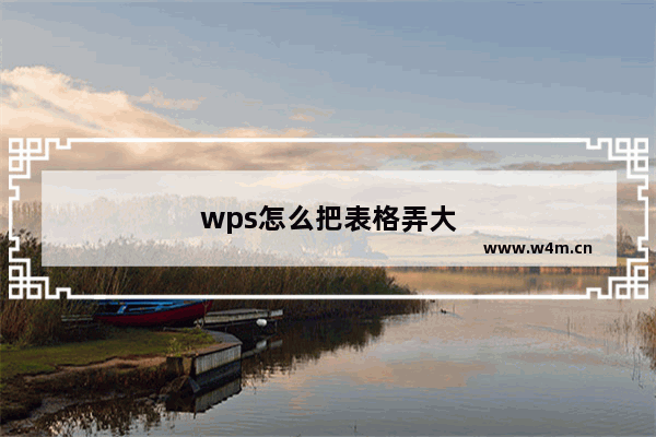 wps怎么把表格弄大