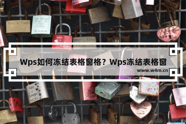 Wps如何冻结表格窗格？Wps冻结表格窗格的方法