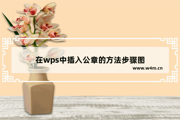 在wps中插入公章的方法步骤图